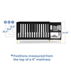 image:imageDelta Children Essex 4in1 Convertible Baby Crib Grey with Natural LegsEbony