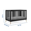 image:imageDelta Children Essex 4in1 Convertible Baby Crib Grey with Natural LegsEbony