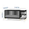 image:imageDelta Children Essex 4in1 Convertible Baby Crib Grey with Natural LegsEbony
