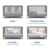 image:imageDelta Children Essex 4in1 Convertible Baby Crib Grey with Natural LegsGrey