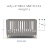 image:imageDelta Children Essex 4in1 Convertible Baby Crib Grey with Natural LegsGrey