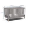 image:imageDelta Children Essex 4in1 Convertible Baby Crib Grey with Natural LegsGrey