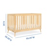image:imageDelta Children Essex 4in1 Convertible Baby Crib Grey with Natural LegsNatural