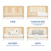 image:imageDelta Children Essex 4in1 Convertible Baby Crib Grey with Natural LegsNatural