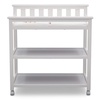 image:imageDelta Children Flat Top Changing Table with Wheels and Changing Pad  Greenguard Gold Certified Bianca WhiteBianca White