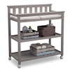 image:imageDelta Children Flat Top Changing Table with Wheels and Changing Pad  Greenguard Gold Certified Bianca WhiteGrey