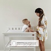 image:imageDelta Children Flat Top Changing Table with Wheels and Changing Pad  Greenguard Gold Certified Bianca WhiteGrey
