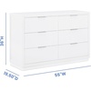 image:imageDelta Children Forever 6 Drawer Dresser Fully Assembled  Classic Collection Light SageBianca White