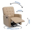 image:imageDelta Children Gavin Recliner Glider Swivel Chair Featuring LiveSmart Fabric by Culp  StainResistant Repels Moisture Kid amp PetFriendly Fabric SisalSisal