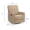 image:imageDelta Children Gavin Recliner Glider Swivel Chair Featuring LiveSmart Fabric by Culp  StainResistant Repels Moisture Kid amp PetFriendly Fabric SisalSisal