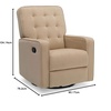 image:imageDelta Children Gavin Recliner Glider Swivel Chair Featuring LiveSmart Fabric by Culp  StainResistant Repels Moisture Kid amp PetFriendly Fabric SisalSisal