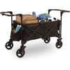 image:imageDelta Children Hercules Stroller Wagon for 2 Kids Versatile Stroller Wagon with Canopy PushPull Handles Cup Holders and Storage Pockets Compact Fold is Great for Travel Black