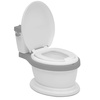 image:imageDelta Children Kid Size Potty and Step Stool 2Piece Set  Realistic Potty and Step Stool Ideal for Potty Training WhiteGrey