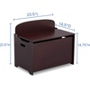 image:imageDelta Children MySize Deluxe Toy Box Deep BlueDark Chocolate