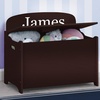image:imageDelta Children MySize Deluxe Toy Box Deep BlueDark Chocolate