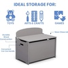 image:imageDelta Children MySize Deluxe Toy Box Deep BlueGrey