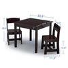 image:imageDelta Children MySize Kids Wood Table and Chair Set 2 Chairs Included Deep BlueDark Chocolate