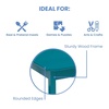 image:imageDelta Children MySize Kids Wood Table and Chair Set 2 Chairs Included Deep BlueTeal