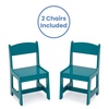 image:imageDelta Children MySize Kids Wood Table and Chair Set 2 Chairs Included Deep BlueTeal
