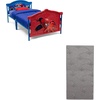 image:imageDelta Children Plastic 3DFootboard Twin Bed DisneyPixar CarsMarvel Spiderman