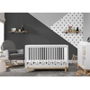 image:imageDelta Children Poppy 6Piece Baby Nursery Furniture SetIncludes Convertible Crib Dresser Changing Top Mattress Sheets amp Changing Pad Midnight Grey wNaturalBianca WhiteNatural