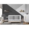 image:imageDelta Children Poppy 6Piece Baby Nursery Furniture SetIncludes Convertible Crib Dresser Changing Top Mattress Sheets amp Changing Pad Midnight Grey wNaturalBianca WhiteNatural