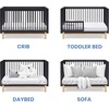 image:imageDelta Children Poppy 6Piece Baby Nursery Furniture SetIncludes Convertible Crib Dresser Changing Top Mattress Sheets amp Changing Pad Midnight Grey wNaturalMidnight GreyNatural