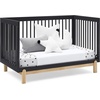 image:imageDelta Children Poppy 6Piece Baby Nursery Furniture SetIncludes Convertible Crib Dresser Changing Top Mattress Sheets amp Changing Pad Midnight Grey wNaturalMidnight GreyNatural