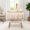 image:imageDelta Children Portable Rocking Bassinet for Newborns Bedside Sleeper Crib with Gentle Vibrations Nightlight Soothing Music Adjustable Canopy Plush Toys Storage Basket Baby EssentialsBassinet