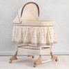 image:imageDelta Children Portable Rocking Bassinet for Newborns Bedside Sleeper Crib with Gentle Vibrations Nightlight Soothing Music Adjustable Canopy Plush Toys Storage Basket Baby EssentialsBassinet
