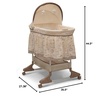 image:imageDelta Children Portable Rocking Bassinet for Newborns Bedside Sleeper Crib with Gentle Vibrations Nightlight Soothing Music Adjustable Canopy Plush Toys Storage Basket Baby EssentialsBassinet