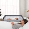 image:imageDelta Children Simmons Kids Dream Bedside Bassinet with ZipDown Side Wall  Convenient Baby Sleeper with Breathable Mesh and Adjustable Heights  Lightweight Portable Crib Grey
