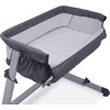 image:imageDelta Children Simmons Kids Dream Bedside Bassinet with ZipDown Side Wall  Convenient Baby Sleeper with Breathable Mesh and Adjustable Heights  Lightweight Portable Crib Grey