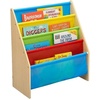 image:imageDelta Children Sling Book Rack Bookshelf 4Tier Wooden Shelf with Soft Fabric Pockets Ideal for Playroom Living Room Basement or BedroomNaturalPrimary