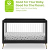 image:imageDelta Children Sloane Crib 7Piece Baby Nursery Furniture SetIncludes Convertible Crib Dresser Changing Top Crib Mattress Fitted Sheets Toddler Guardrail amp Changing Pad Black wMelted BronzeBlackBronze