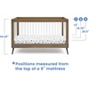 image:imageDelta Children Sloane Crib 7Piece Baby Nursery Furniture SetIncludes Convertible Crib Dresser Changing Top Crib Mattress Fitted Sheets Toddler Guardrail amp Changing Pad Black wMelted BronzeAcornMatte Black