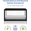 image:imageDelta Children Sloane Crib 7Piece Baby Nursery Furniture SetIncludes Convertible Crib Dresser Changing Top Crib Mattress Fitted Sheets Toddler Guardrail amp Changing Pad Black wMelted BronzeBlackBronze