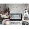 image:imageDelta Children Sloane Crib 7Piece Baby Nursery Furniture SetIncludes Convertible Crib Dresser Changing Top Crib Mattress Fitted Sheets Toddler Guardrail amp Changing Pad Black wMelted BronzeAcornMatte Black