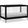 image:imageDelta Children Sloane Crib 7Piece Baby Nursery Furniture SetIncludes Convertible Crib Dresser Changing Top Crib Mattress Fitted Sheets Toddler Guardrail amp Changing Pad Black wMelted BronzeBlackBronze