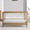 image:imageDelta Children Sloane Crib 7Piece Baby Nursery Furniture SetIncludes Convertible Crib Dresser Changing Top Crib Mattress Fitted Sheets Toddler Guardrail amp Changing Pad Black wMelted BronzeAcornMatte Black