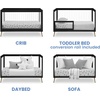 image:imageDelta Children Sloane Crib 7Piece Baby Nursery Furniture SetIncludes Convertible Crib Dresser Changing Top Crib Mattress Fitted Sheets Toddler Guardrail amp Changing Pad Black wMelted BronzeBlackMelted Bronze