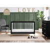 image:imageDelta Children Sloane Crib 7Piece Baby Nursery Furniture SetIncludes Convertible Crib Dresser Changing Top Crib Mattress Fitted Sheets Toddler Guardrail amp Changing Pad Black wMelted BronzeBlackMelted Bronze