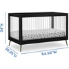 image:imageDelta Children Sloane Crib 7Piece Baby Nursery Furniture SetIncludes Convertible Crib Dresser Changing Top Crib Mattress Fitted Sheets Toddler Guardrail amp Changing Pad Black wMelted BronzeBlackBronze