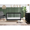 image:imageDelta Children Sloane Crib 7Piece Baby Nursery Furniture SetIncludes Convertible Crib Dresser Changing Top Crib Mattress Fitted Sheets Toddler Guardrail amp Changing Pad Black wMelted BronzeBlackBronze