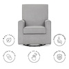 image:imageDelta Children Sophie Nursery Glider Swivel Chair with LiveSmart Performance Fabric Fabric NickelNickel