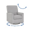 image:imageDelta Children Sophie Nursery Glider Swivel Chair with LiveSmart Performance Fabric Fabric NickelNickel