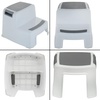image:imageDelta Children Toddler Step Stool for Boys amp Girls  2 Pack  Ideal for Potty Training Bathroom Kitchen or Bedroom WhiteGrey