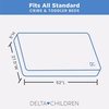image:imageDelta Children Twinkle Stars Crib and Toddler Mattress with Breathable Removable MachineWashable Cover  GREENGUARD Gold  Waterproof Baby Bed  Sustainably Sourced Fiber Core  52Lx275W PinkWhite