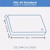 image:imageDelta Children Twinkle Stars Crib and Toddler Mattress with Breathable Removable MachineWashable Cover  GREENGUARD Gold  Waterproof Baby Bed  Sustainably Sourced Fiber Core  52Lx275W PinkGreen