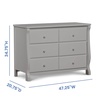 image:imageDelta Children Universal 6 Drawer Dresser Greenguard Gold Certified Black  Greenguard Gold Certified 6 Drawer Dresser for the Nursery amp Bedrooms Wood Kids amp Nursery StorageGrey